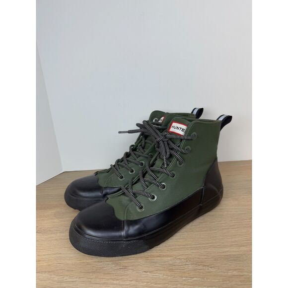 Hunter Unisex Adult Size 6 Green Dipped Canvas High Top Sneakers main image 4